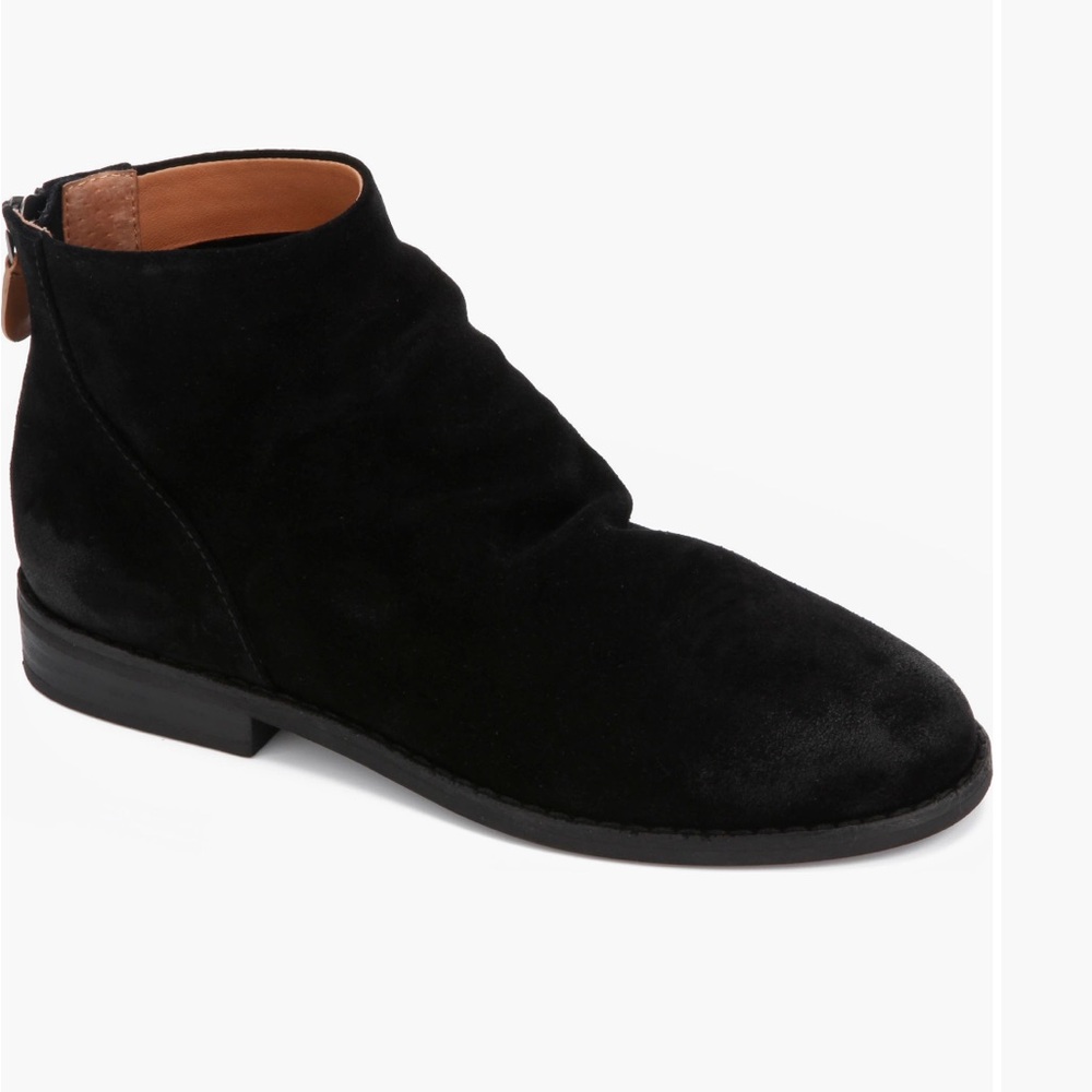 Emma Bootie Black Suede Ankle Boots
